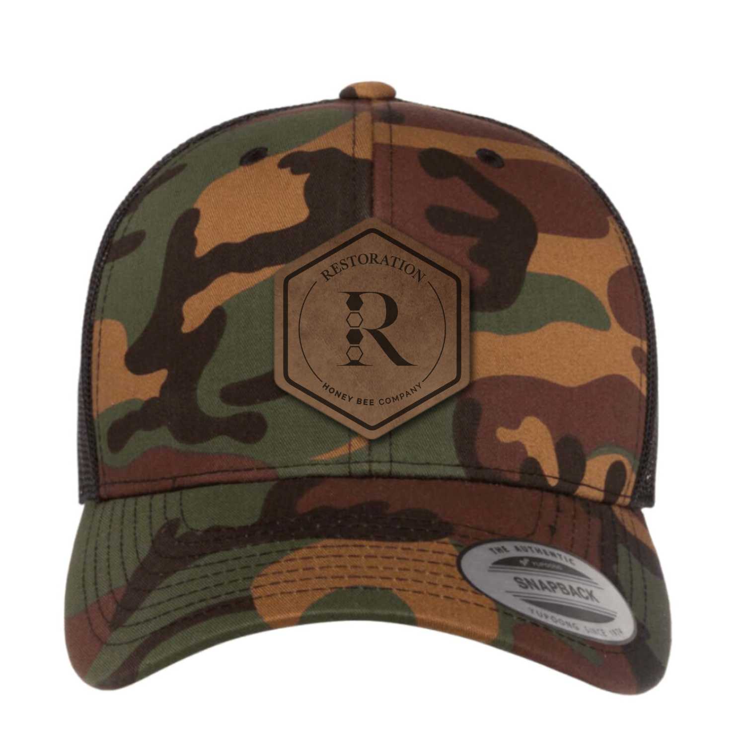 Restoration Leather Patch Trucker Hat