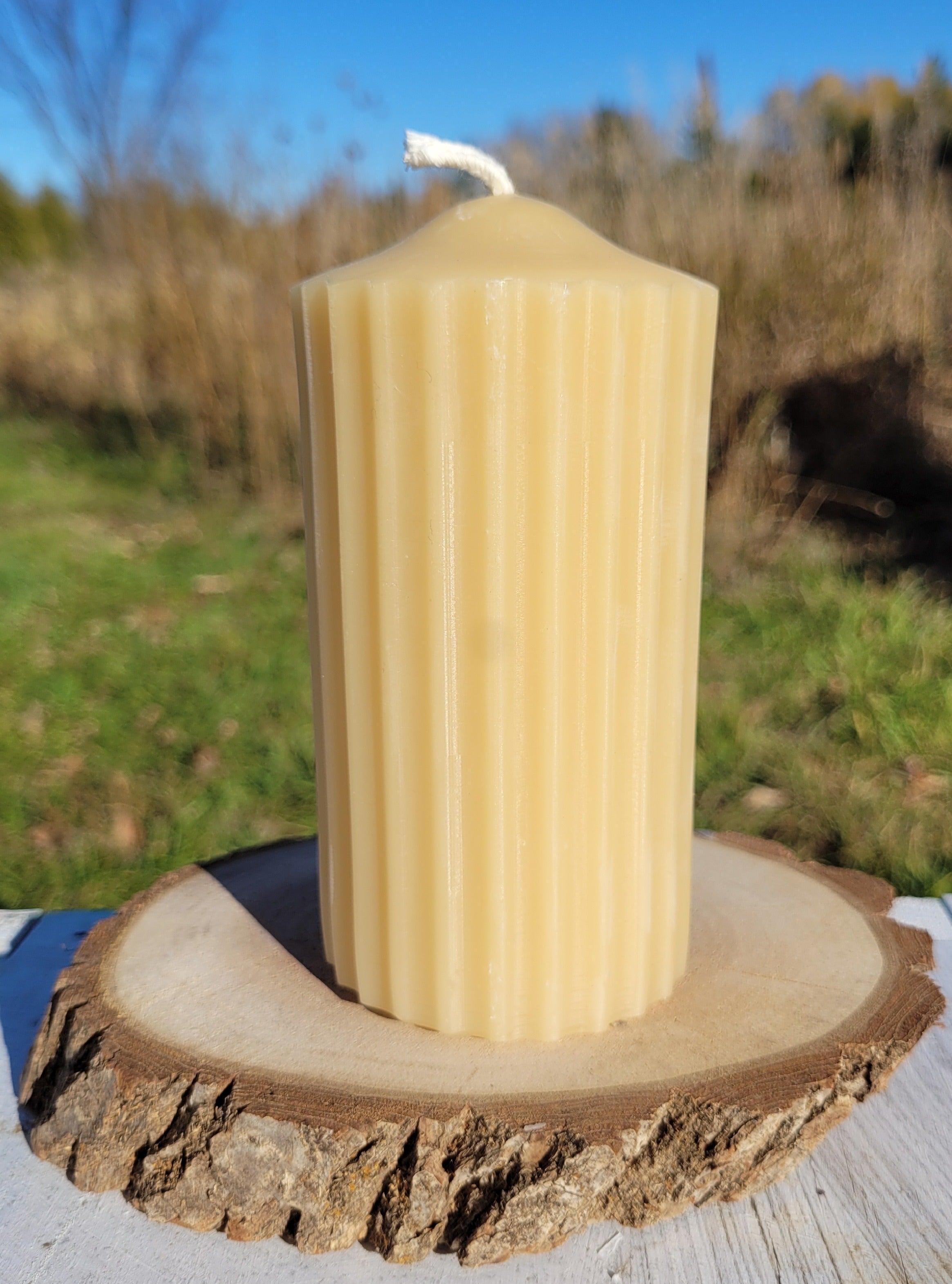 Fluted Pillar Candle